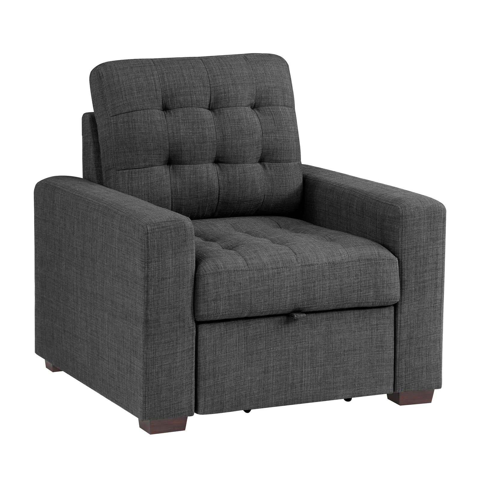 Miles Fabric Chair with Pull-out Ottoman