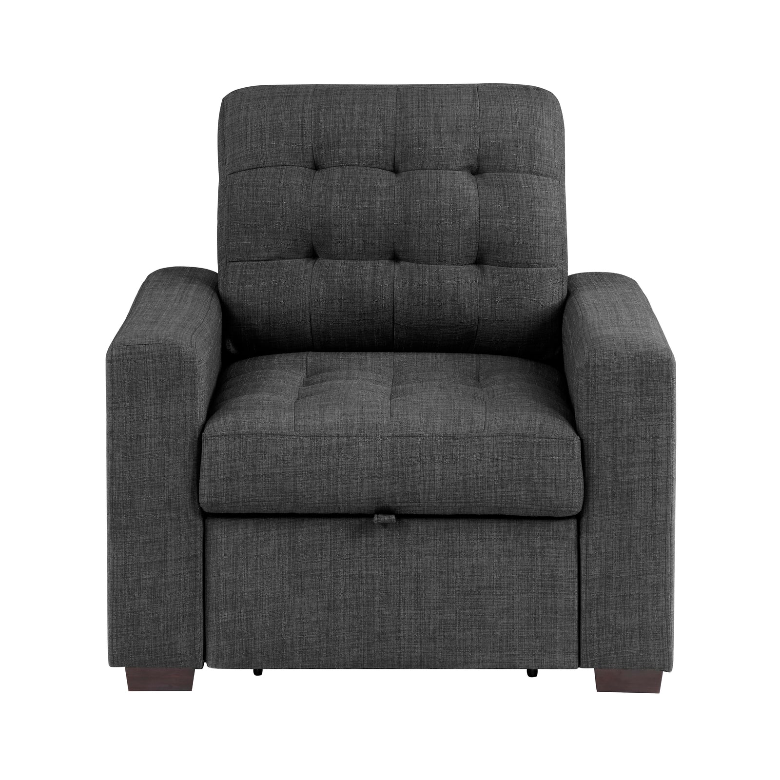 Miles Fabric Chair with Pull-out Ottoman