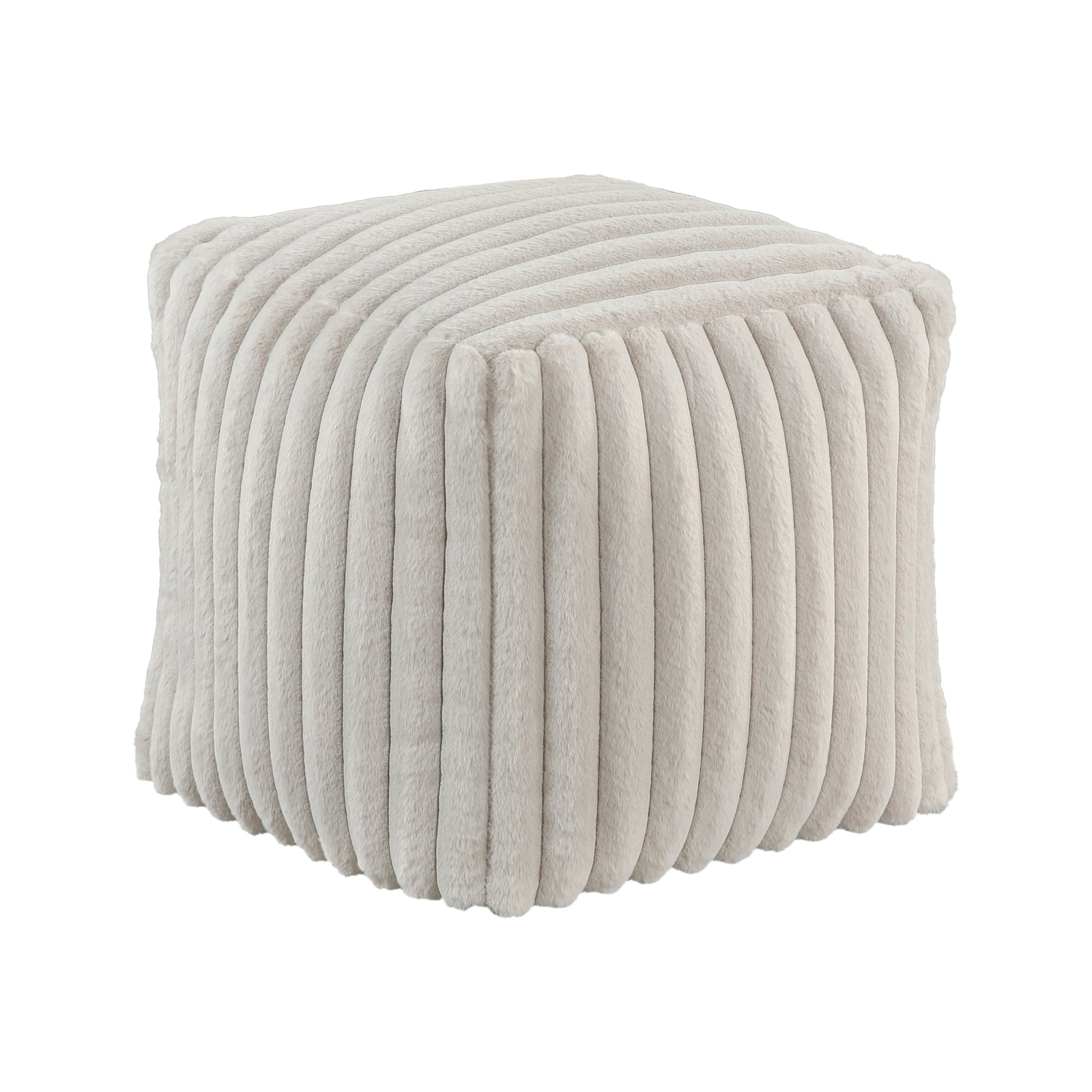 Ossela Fabric Square Pouf