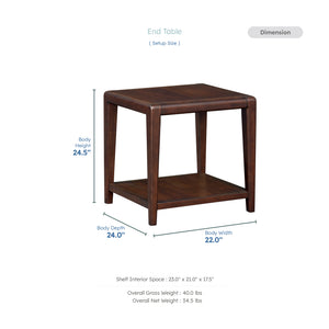 Zenora Wood End Table