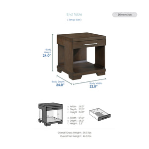 Sinclair  Wood End Table