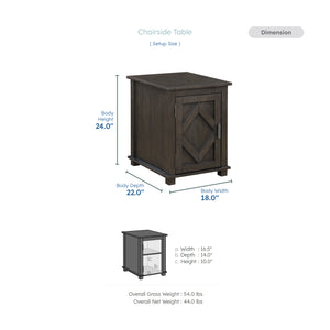 Varlet Wood Chairside Table