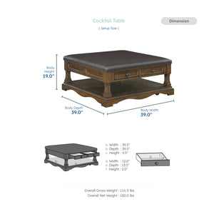 Dionne Wood Cocktail Table