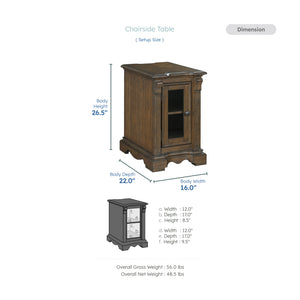 Dionne Wood Chairside Table