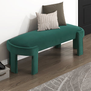 Revere Velvet Fabric Bench