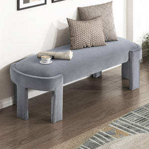Revere Velvet Fabric Bench