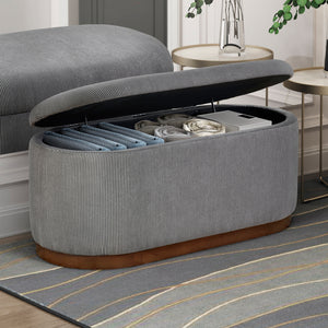 Venice Corduroy Lift Top Storage Bench