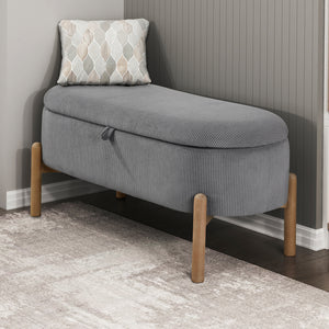 Salem Corduroy Lift Top Storage Bench
