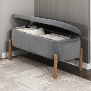 Salem Corduroy Lift Top Storage Bench