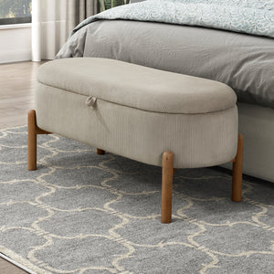 Salem Corduroy Lift Top Storage Bench