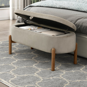 Salem Corduroy Lift Top Storage Bench