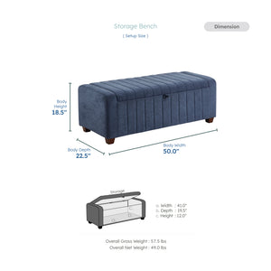 Bronte Boucle Storage Bench