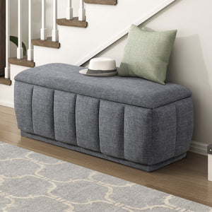 Odessa Textured Fabric Storage Bench
