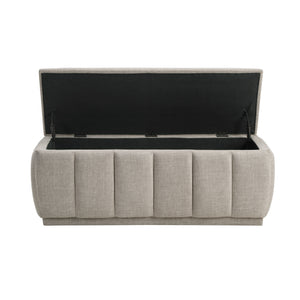 Odessa Textured Fabric Storage Bench