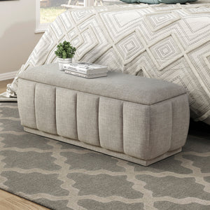Odessa Textured Fabric Storage Bench