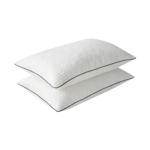 Ellavon Textured Fabric King Size Shredded Memory Foam Pillow (2-Piece/Box)