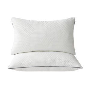 Ellavon Textured Fabric King Size Shredded Memory Foam Pillow (2-Piece/Box)