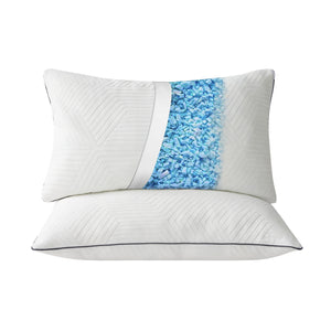Ellavon Textured Fabric King Size Shredded Memory Foam Pillow (2-Piece/Box)