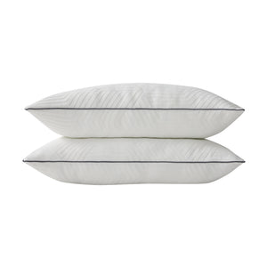 Ellavon Textured Fabric Queen Size Shredded Memory Foam Pillow (2-Piece/Box)