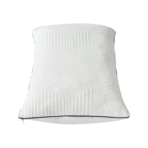 Ellavon Textured Fabric Queen Size Shredded Memory Foam Pillow (2-Piece/Box)
