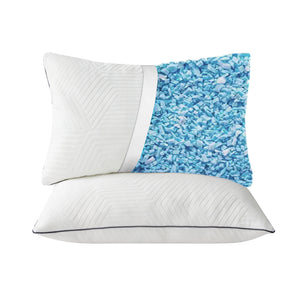 Ellavon Textured Fabric Queen Size Shredded Memory Foam Pillow (2-Piece/Box)