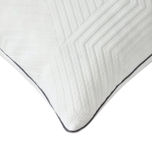 Ellavon Textured Fabric Queen Size Shredded Memory Foam Pillow (2-Piece/Box)