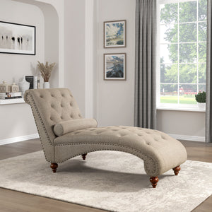 Cagle Chaise with Nailhead and Pillow