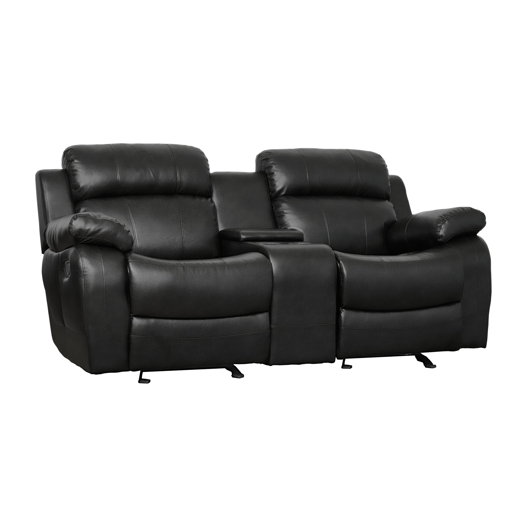 Viggo Double Glider Reclining Love Seat with Center Console