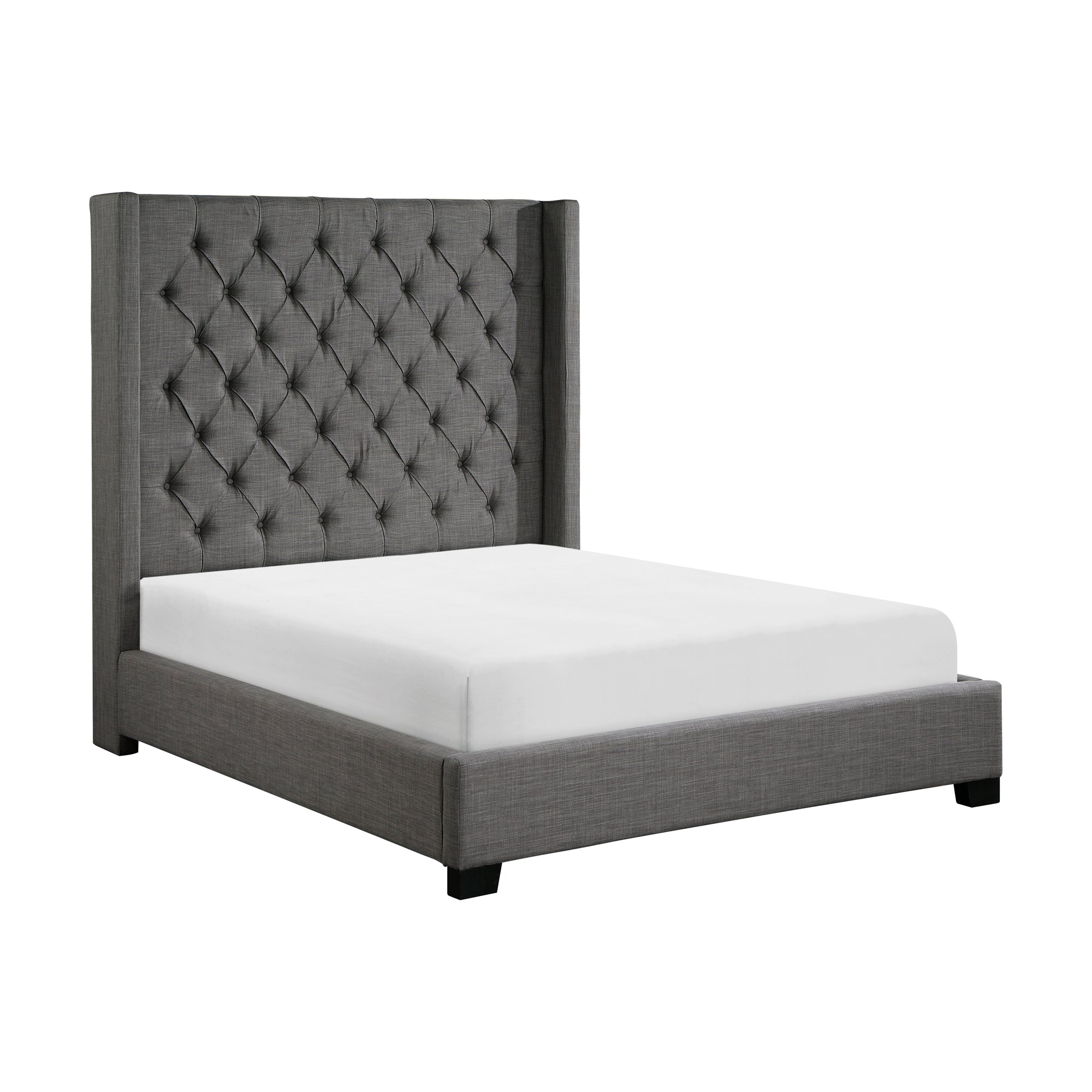 Cobnut Upholstered Panel Bed, Queen