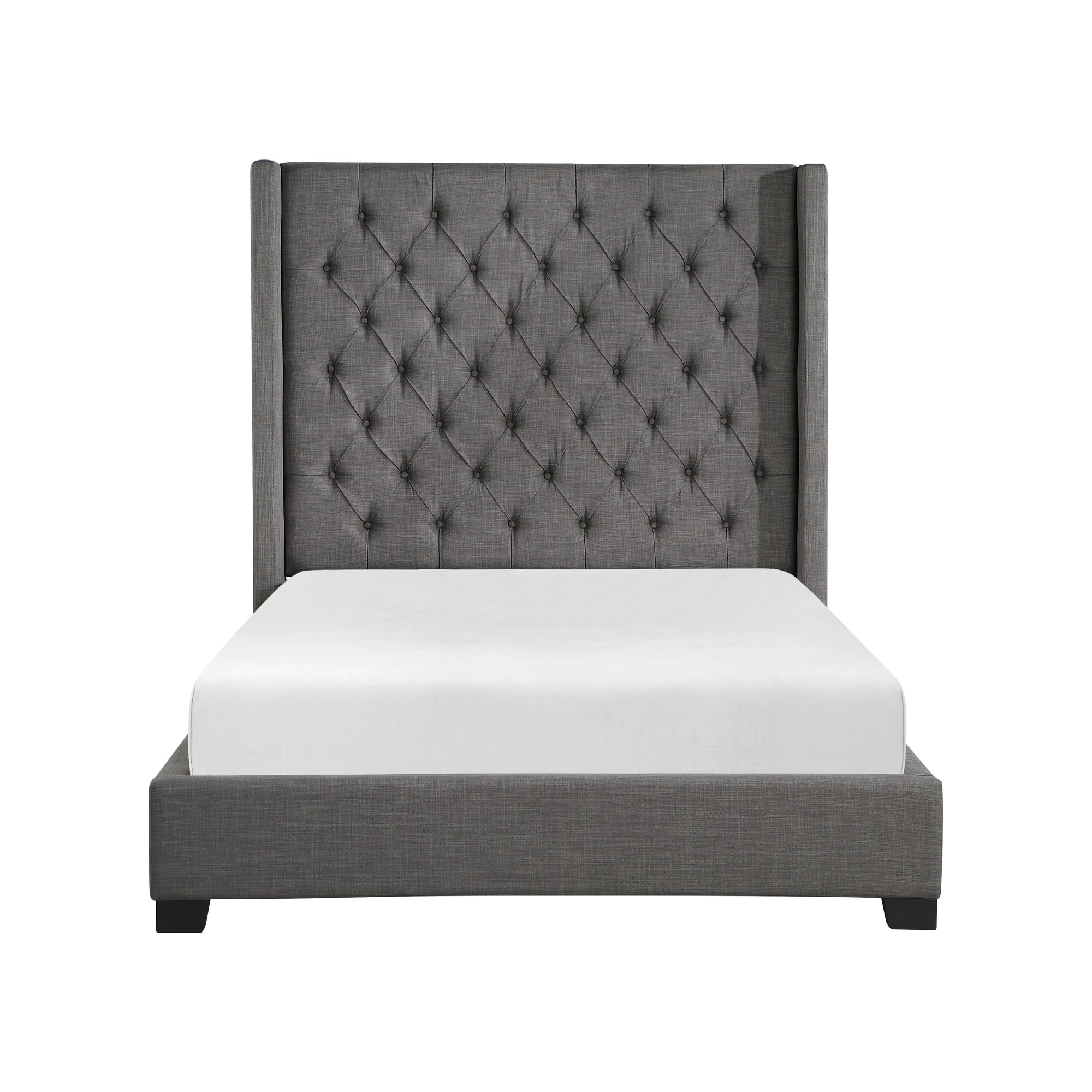 Cobnut Upholstered Panel Bed, Cal-King