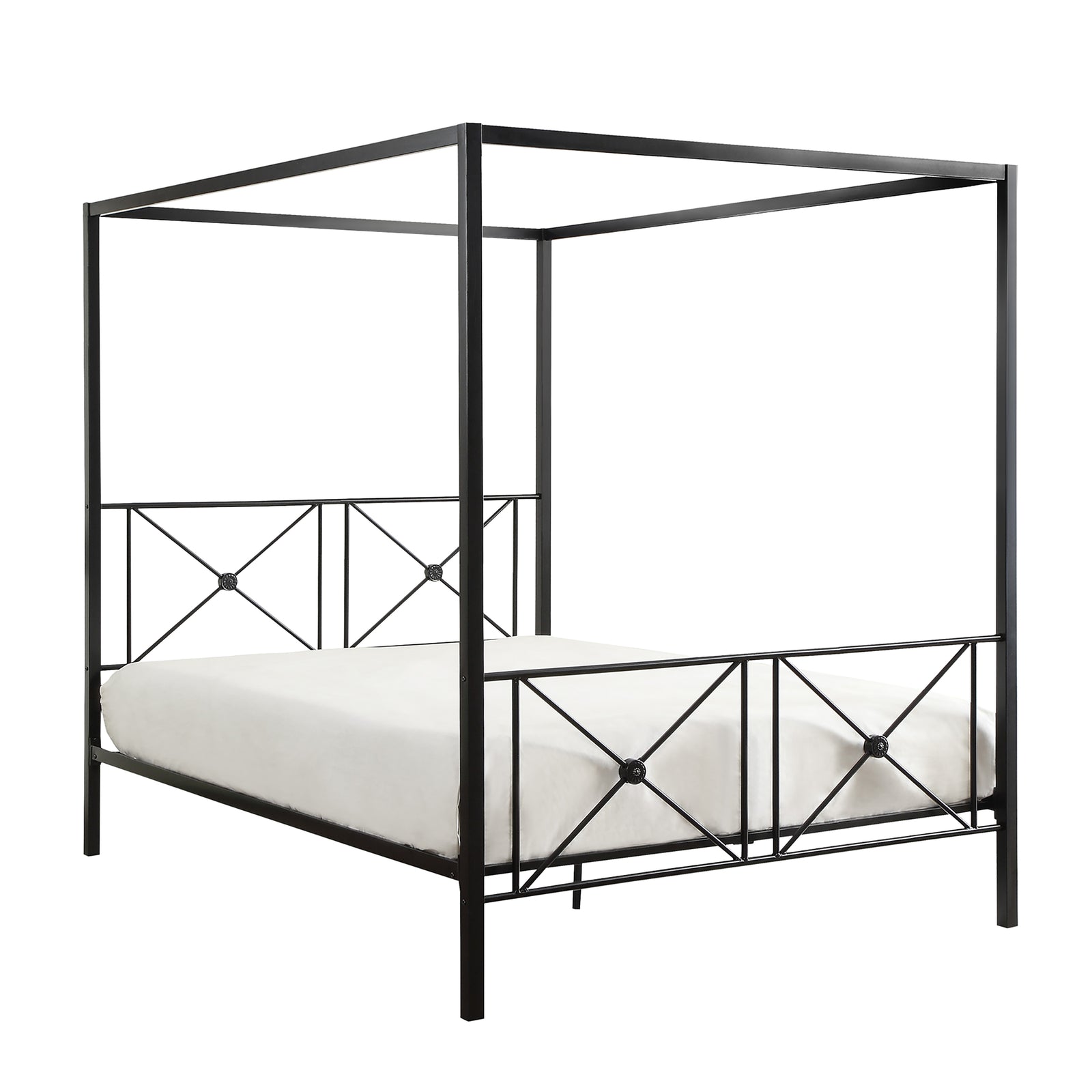Marnie Double-Cross Canopy Metal Bed