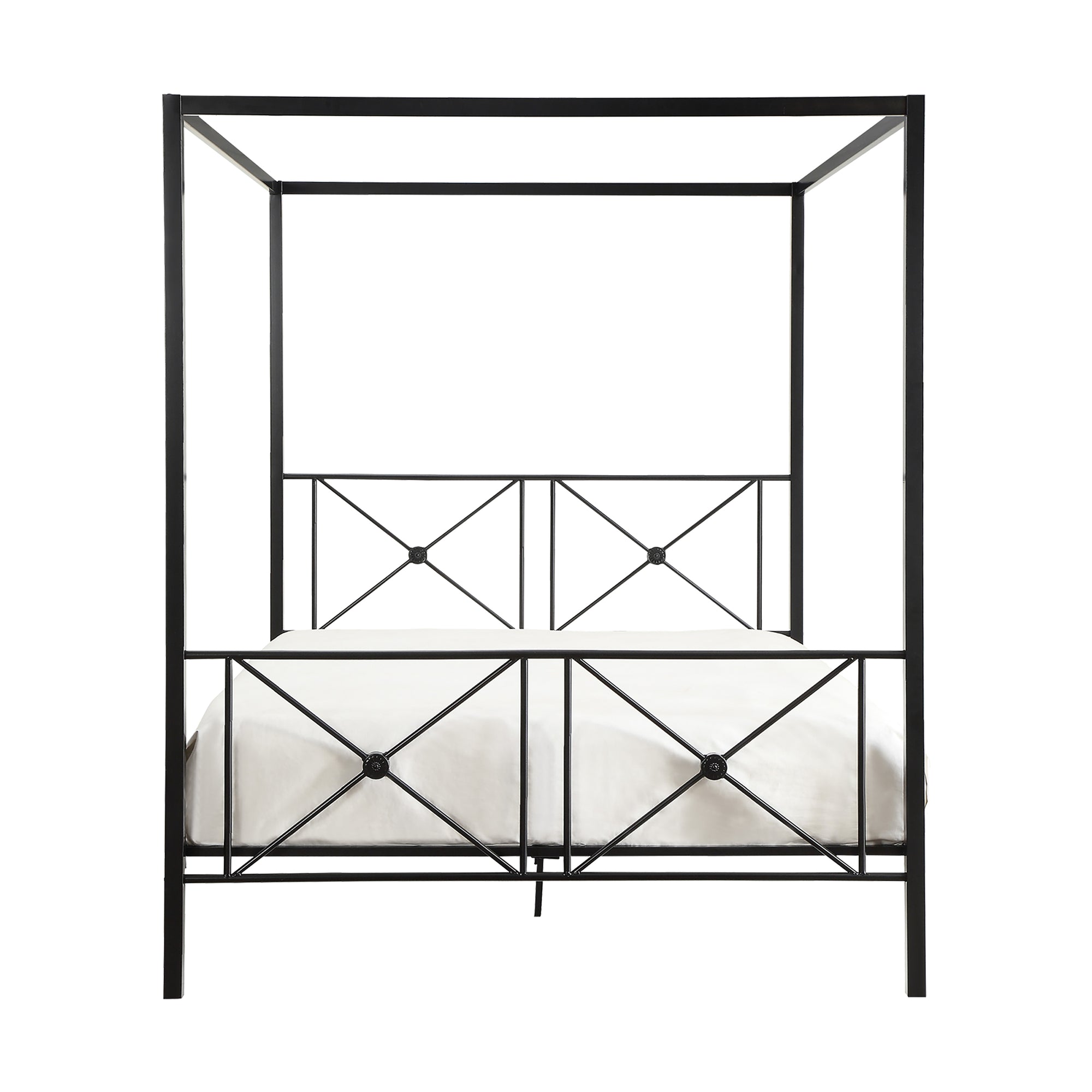 Marnie Double-Cross Canopy Metal Bed