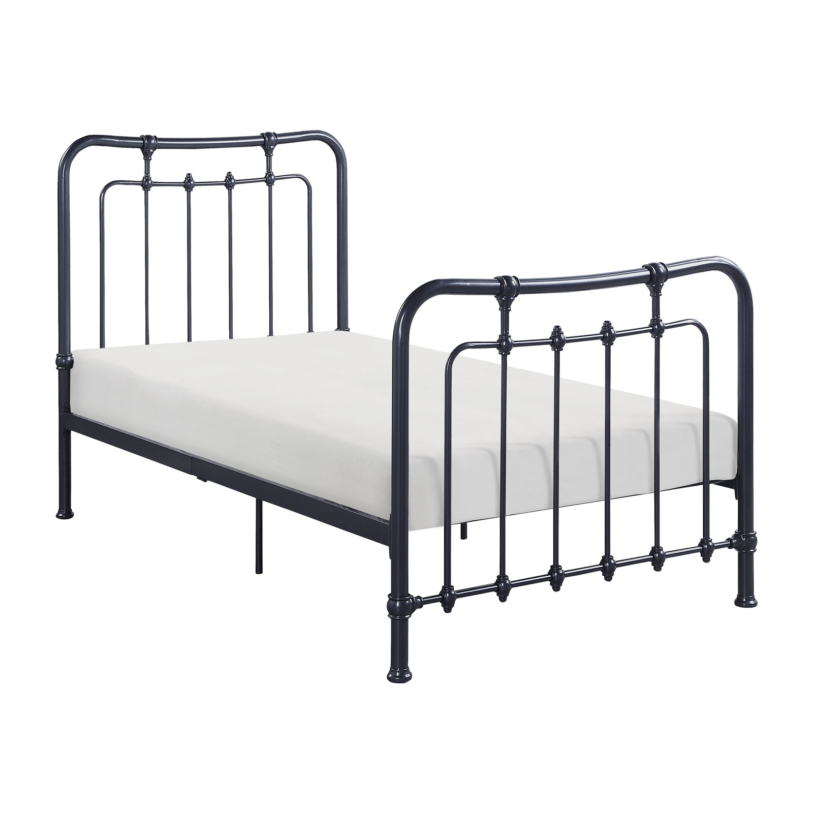 Chrysanthe Vertical-Slat Metal Bed