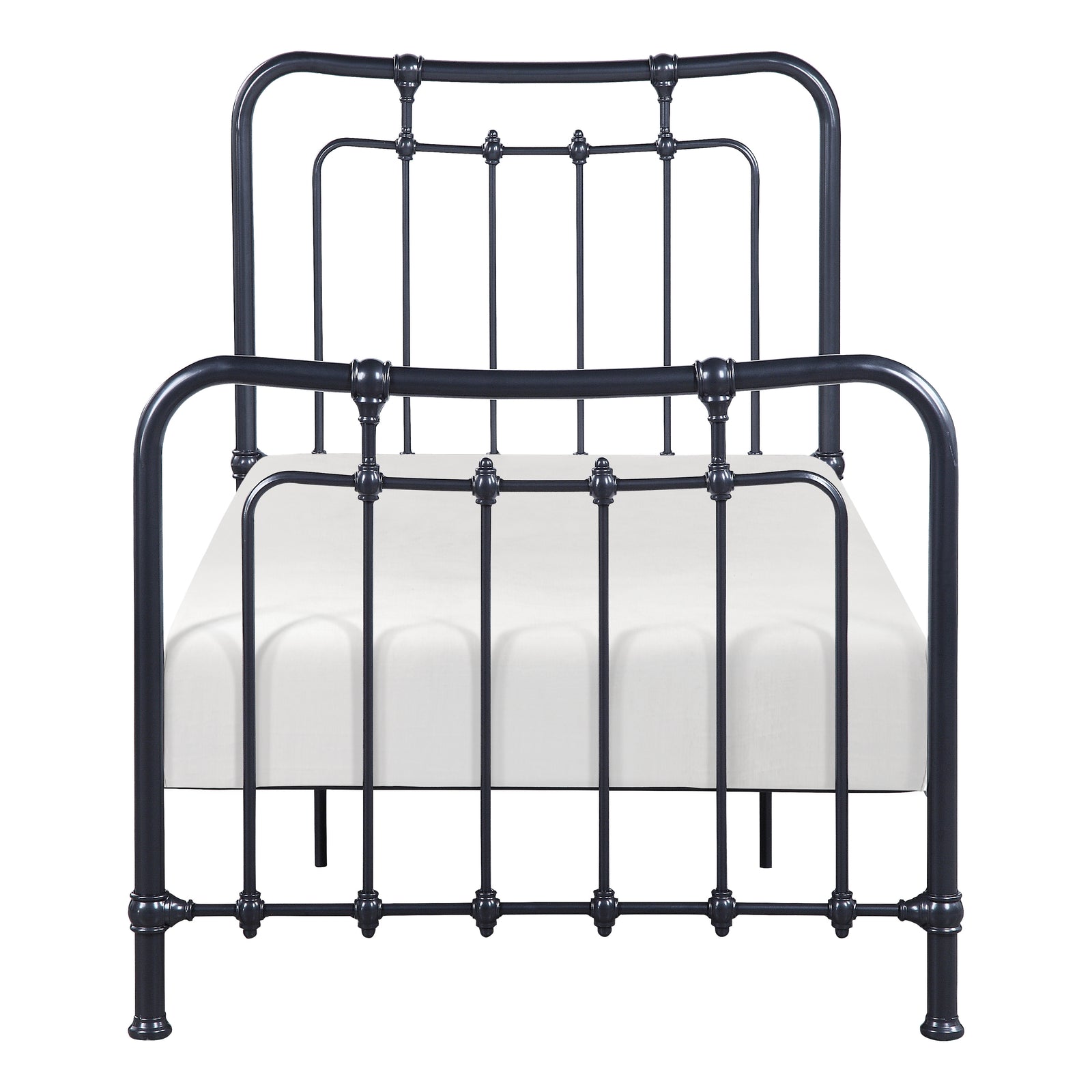 Chrysanthe Vertical-Slat Metal Bed