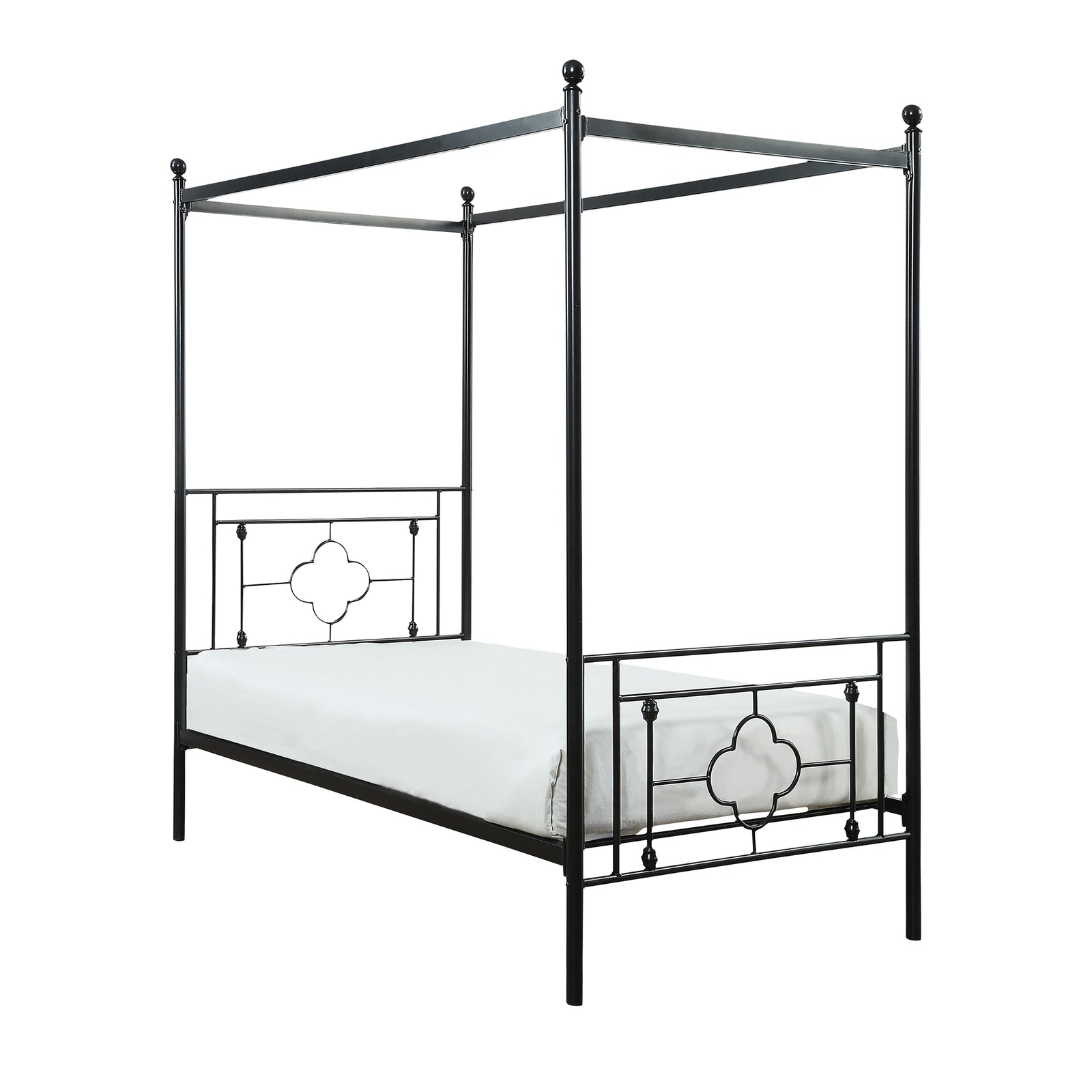 Marnie Qua-trefoil Canopy Metal Bed