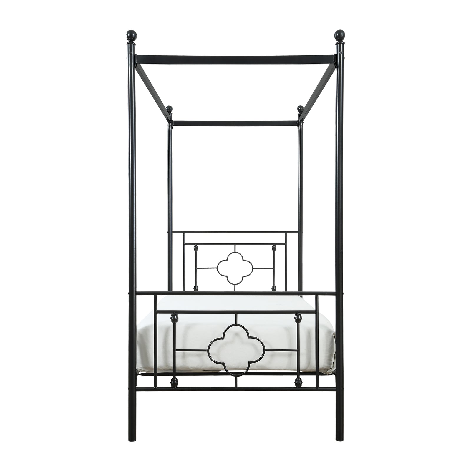 Marnie Qua-trefoil Canopy Metal Bed