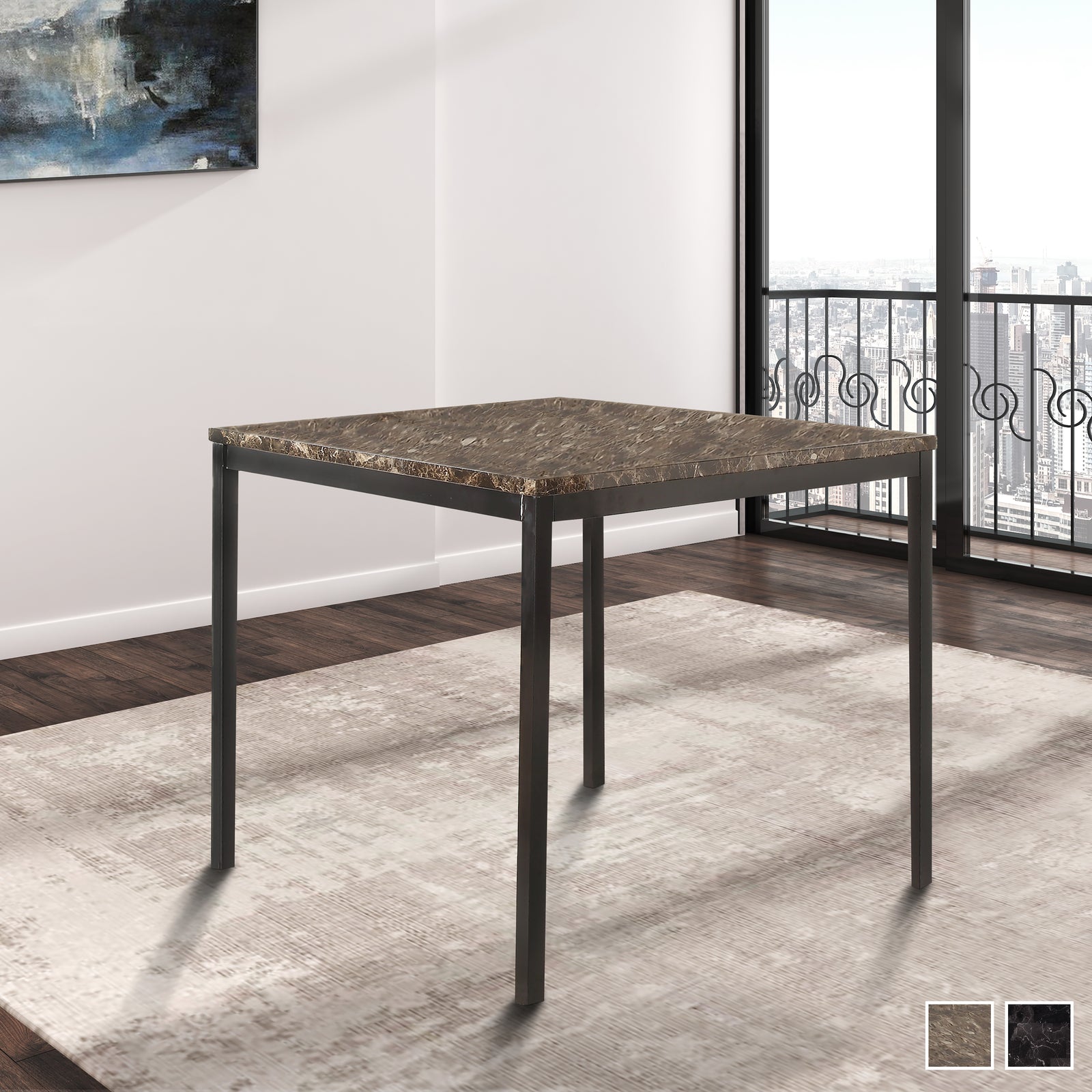 Ricci Counter Height Table, Faux Marble Top