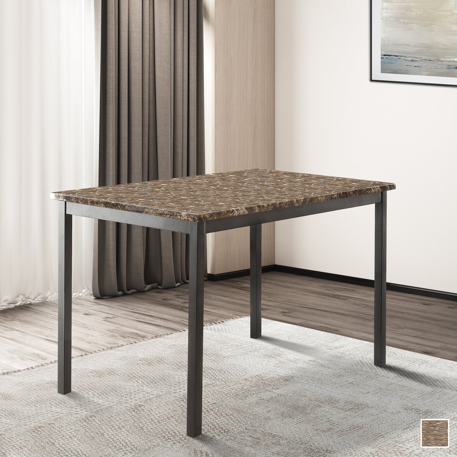 Corso Dining Table, Faux Marble Top