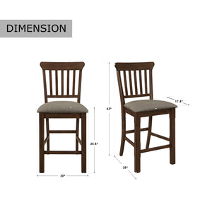 Rubin Counter Height Chair (Set of 2) - Dark Brown (regular)