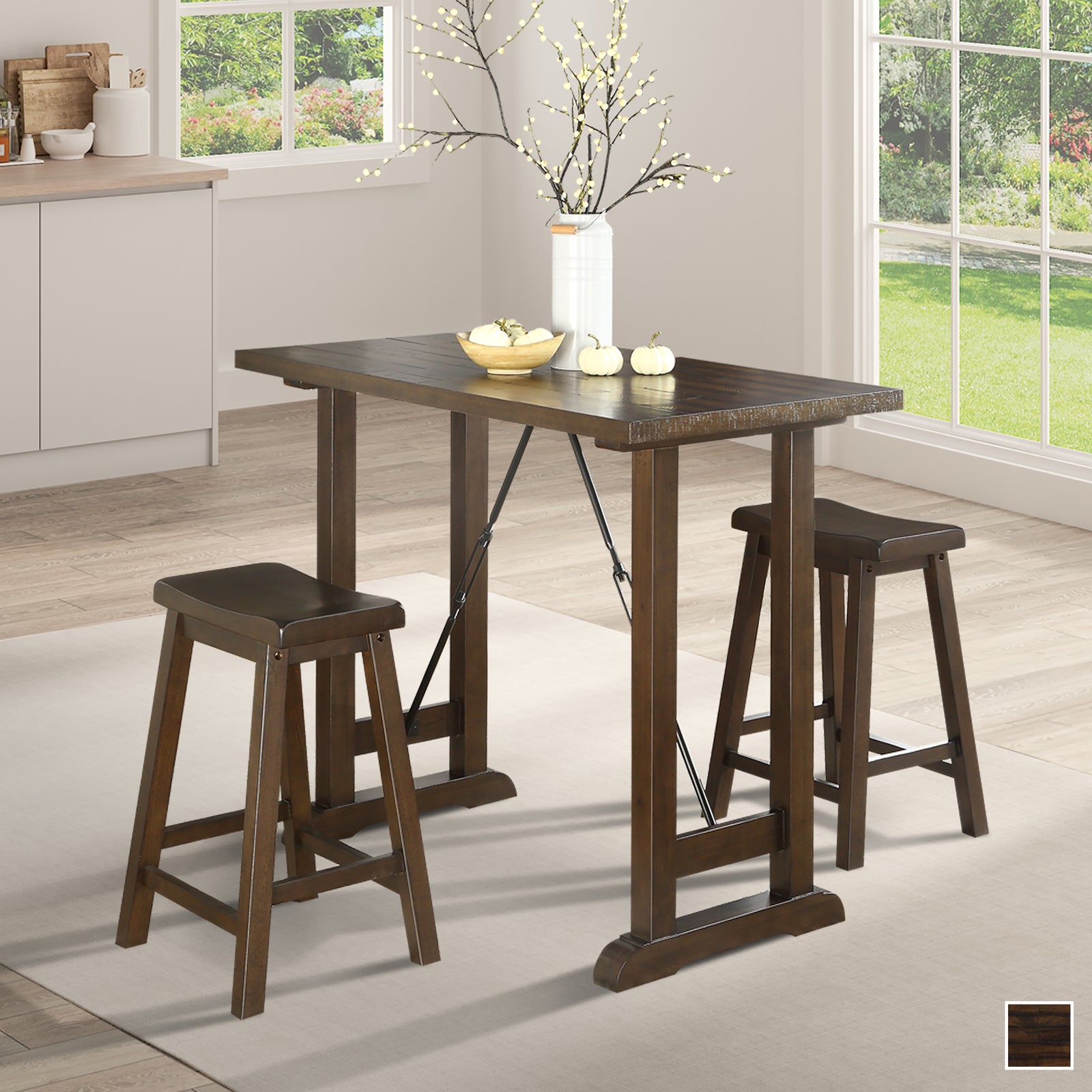 Oriole 3-Piece Counter Height Dinette Set