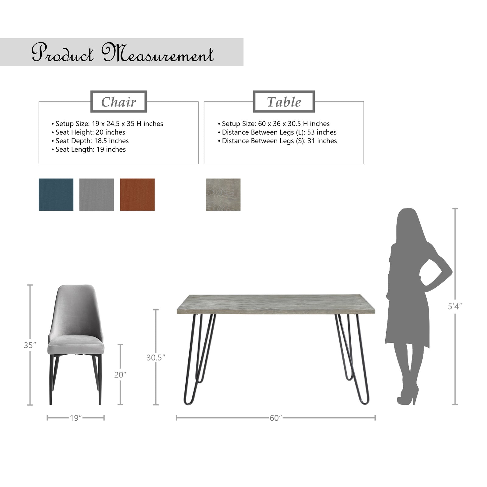 Rosalie 5-Piece Dining Set