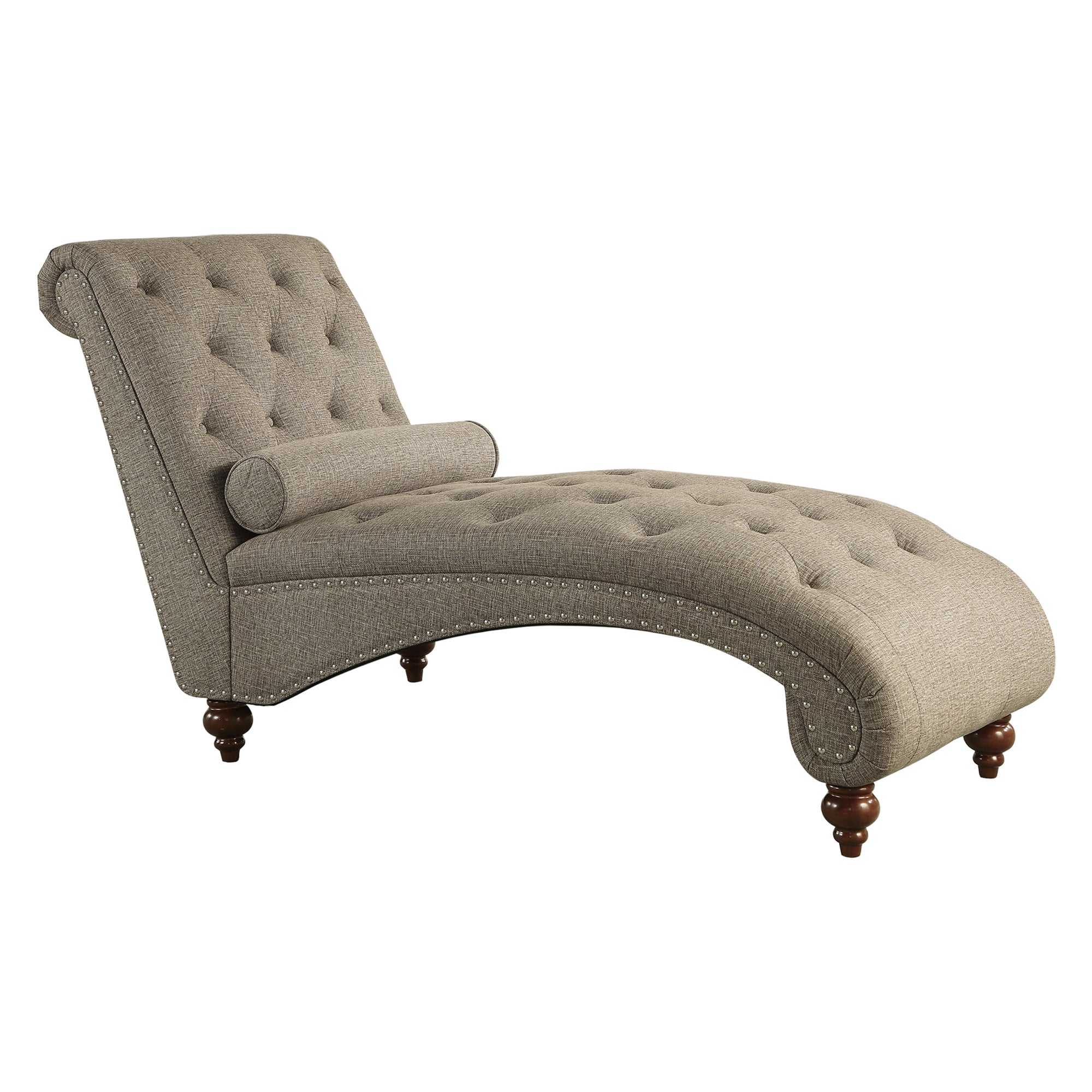 Cagle Chaise with Nailhead and Pillow