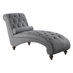 Cagle Chaise with Nailhead and Pillow