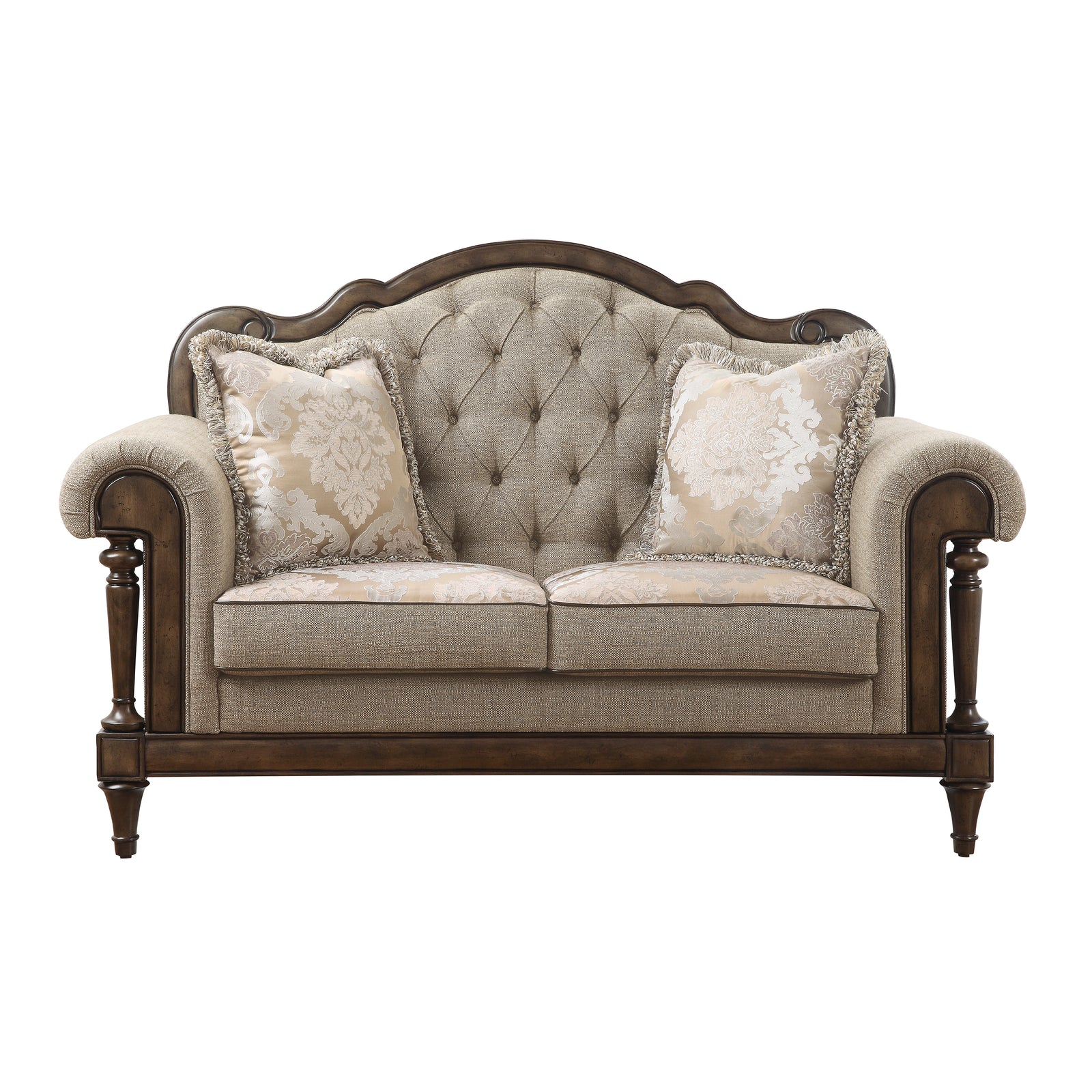 Tasse Love Seat with 2 Pillows