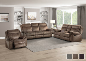 Brisa 3-Piece Manual Reclining Living Room Sofa Set