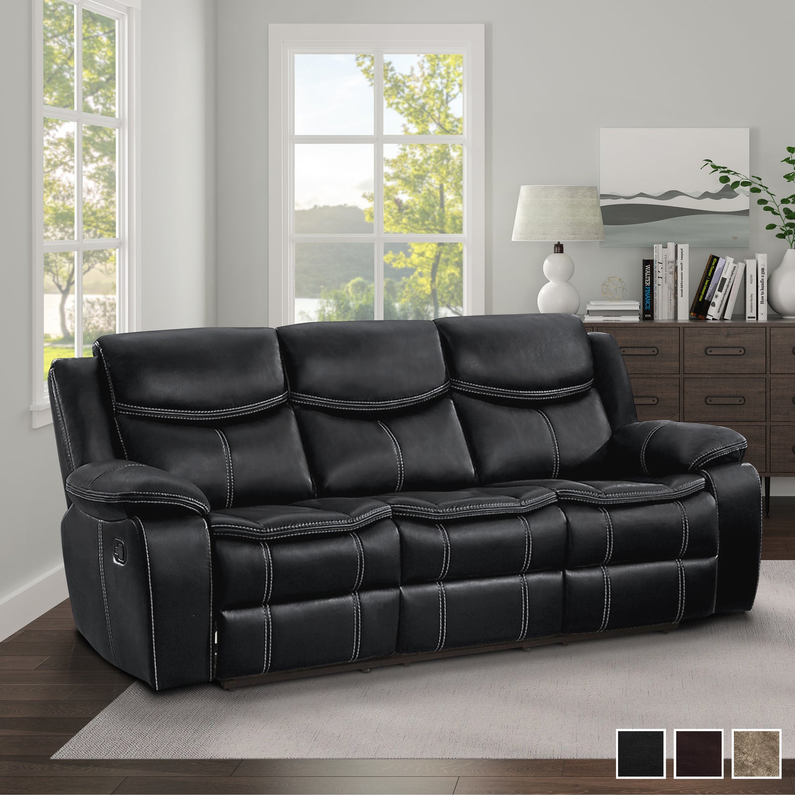 Ember Double Glider Reclining Sofa