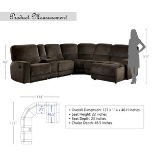LeGrande Modular Reclining Sectional with Right Chaise