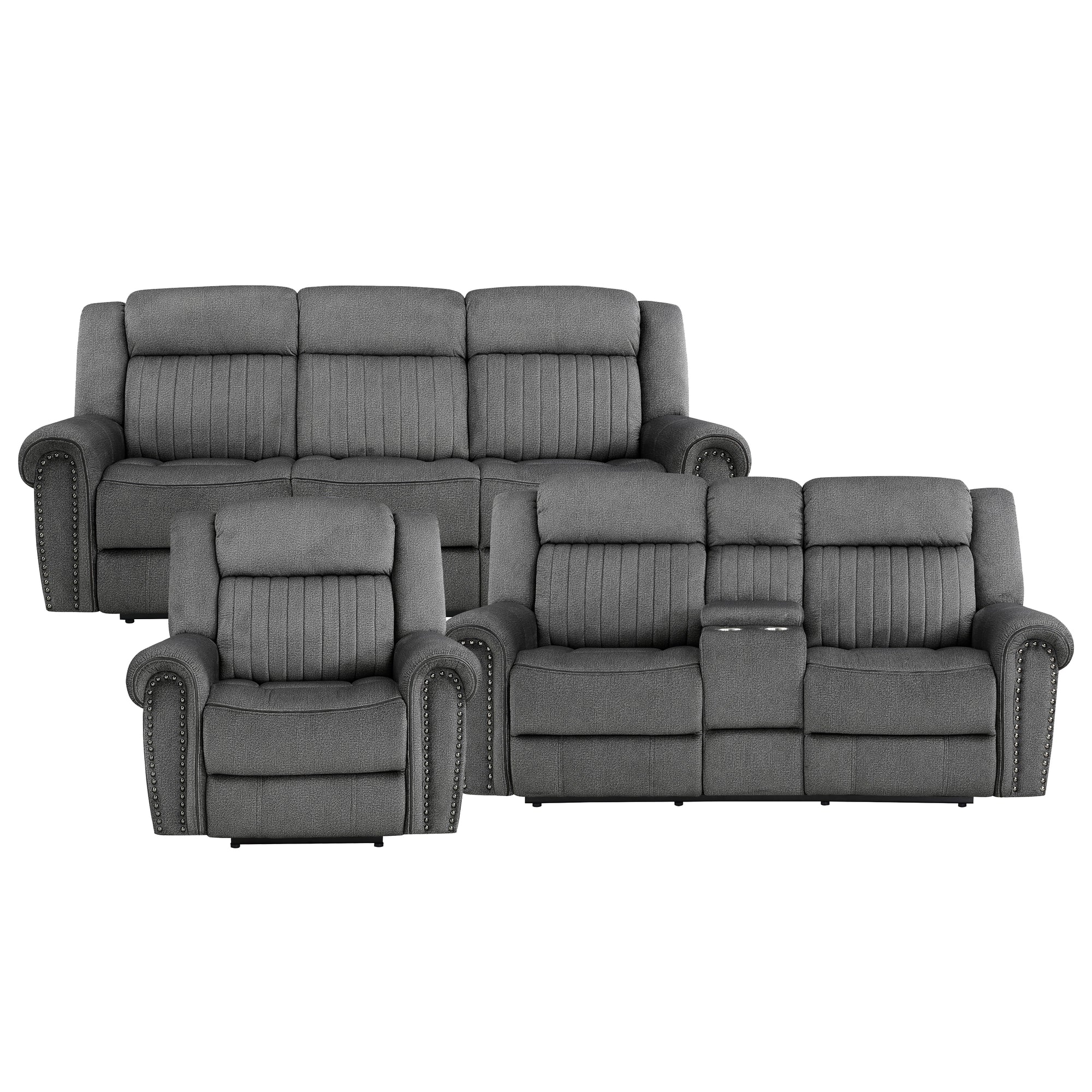 Bauta 3-Piece Power Reclining Living Room Set