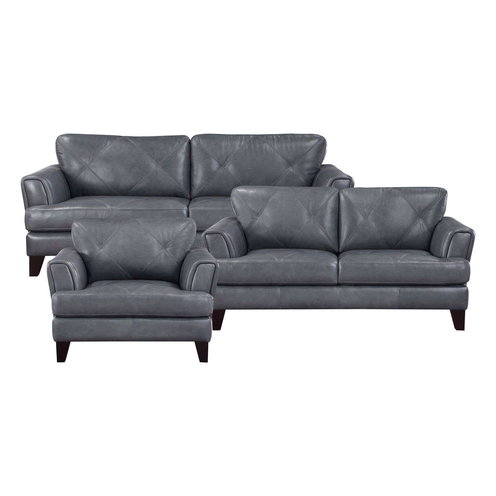 Howe 3-Piece Leather Living Room Sofa Set