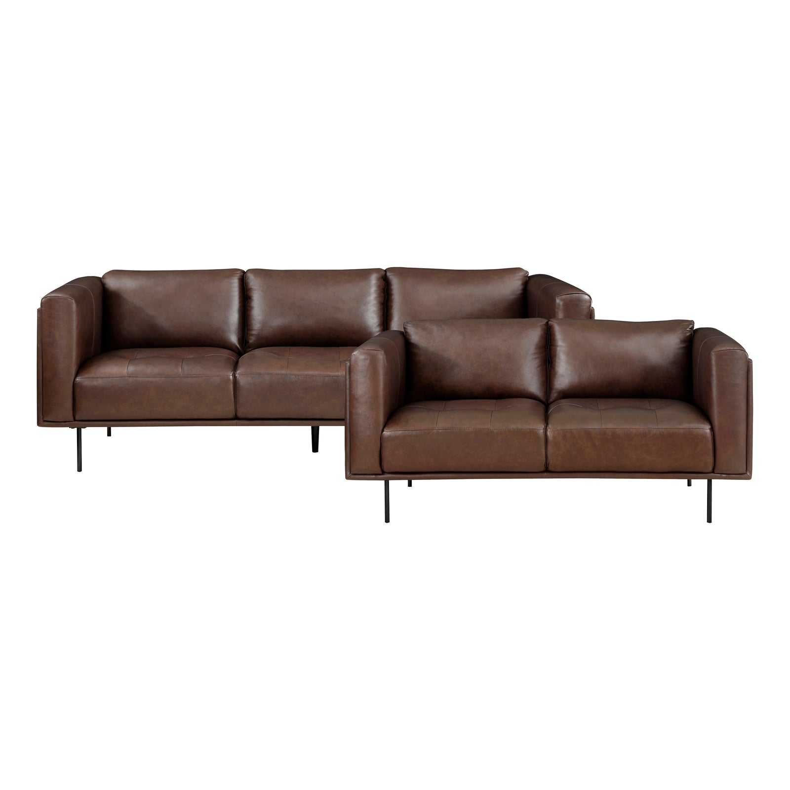 Nottawa 2-Piece Leather Living Room Sofa Set